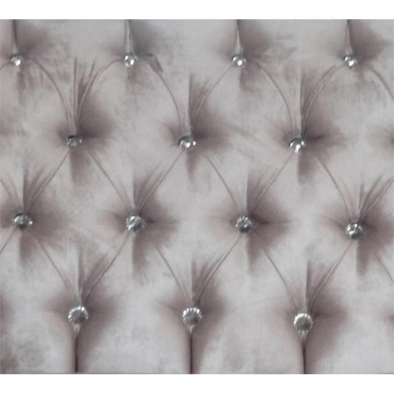 ACME Versailles Loveseat with 5 Pillows in Ivory Fabric and Bone White