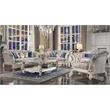 ACME Versailles Chair with 2 Pillows in Ivory Fabric and Bone White