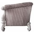ACME Versailles Chair with 2 Pillows in Ivory Fabric and Bone White