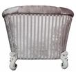 ACME Versailles Chair with 2 Pillows in Ivory Fabric and Bone White