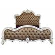 ACME Versailles II California King Bed in Vintage Gray Polyurethane and White