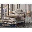 ACME Versailles II Eastern King Bed in Vintage Gray Polyurethane and Bone White