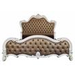 ACME Versailles II Eastern King Bed in Vintage Gray Polyurethane and Bone White