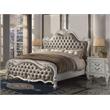 ACME Versailles II Queen Bed in Vintage Gray Polyurethane and Bone White