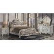 ACME Versailles II Queen Bed in Vintage Gray Polyurethane and Bone White