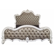 ACME Versailles II Queen Bed in Vintage Gray Polyurethane and Bone White