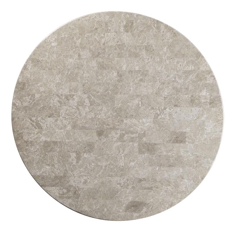 ACME Karsen Round Dining Table in Marble and Rustic Oak