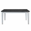 ACME Lanton Dining Table in Marble & Antique White Finish