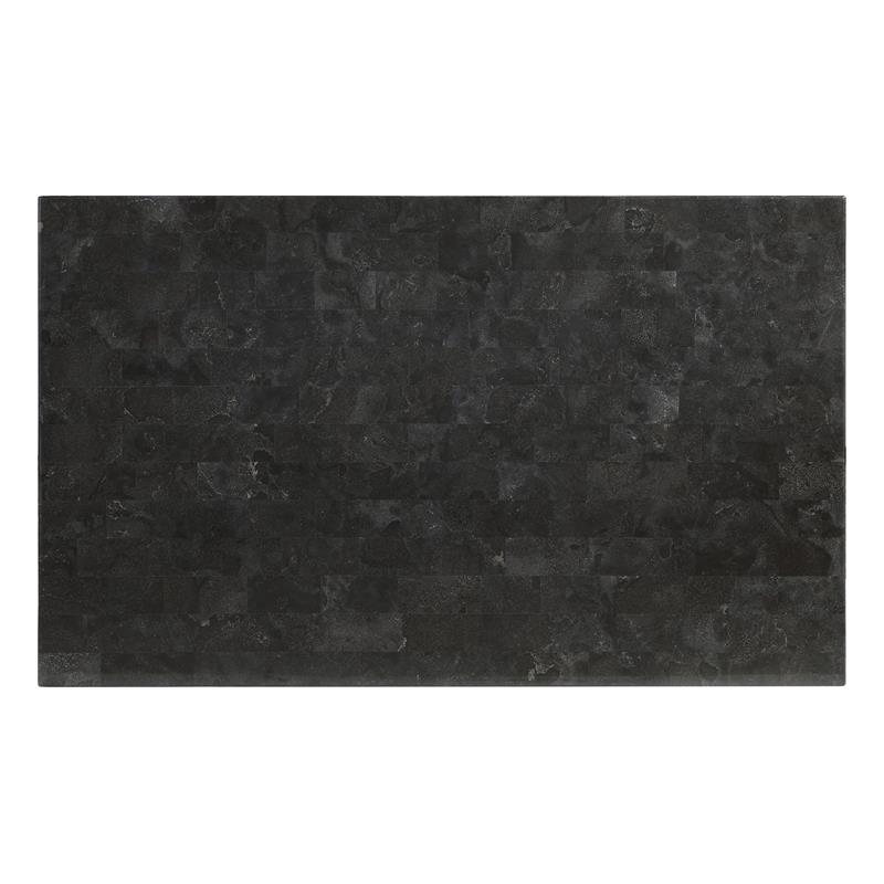 ACME Lanton Dining Table in Marble & Antique White Finish