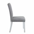 ACME Lanton Side Chair in Gray Linen Fabric and Antique White