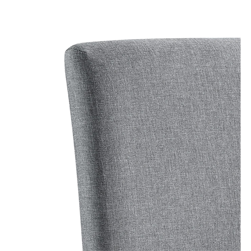 ACME Lanton Side Chair in Gray Linen Fabric and Antique White