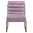 ACME Loria Tufted Upholstery Accent Chair in Wisteria Top Grain Leather