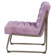 ACME Loria Tufted Upholstery Accent Chair in Wisteria Top Grain Leather