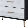 ACME Myles 6-Drawer Wooden Dresser in Black and Silver and Gold