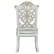 ACME Vendome Side Chair in Ivory Polyurethane and Antique Pearl Wood (Set of 2)