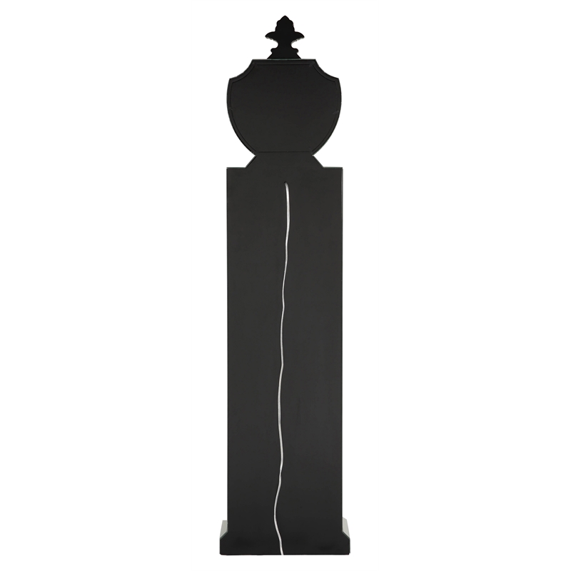 ACME Noralie Wood Frame Grandfather Clock with LED in Mirrored and Faux Diamonds