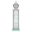 ACME Noralie Wood Frame Grandfather Clock with LED in Mirrored and Faux Diamonds