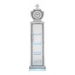 ACME Noralie Wood Frame Grandfather Clock with LED in Mirrored and Faux Diamonds