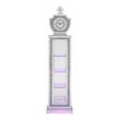 ACME Noralie Wood Frame Grandfather Clock with LED in Mirrored and Faux Diamonds