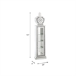 ACME Noralie Wood Frame Grandfather Clock with LED in Mirrored and Faux Diamonds