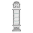 ACME Noralie Wood Frame Grandfather Clock with LED in Mirrored and Faux Diamonds