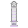 ACME Noralie Wood Frame Grandfather Clock with LED in Mirrored and Faux Diamonds