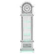 ACME Noralie Wood Frame Grandfather Clock with LED in Mirrored and Faux Diamonds