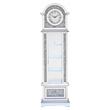 ACME Noralie Wood Frame Grandfather Clock with LED in Mirrored and Faux Diamonds
