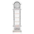 ACME Noralie Wood Frame Grandfather Clock with LED in Mirrored and Faux Diamonds