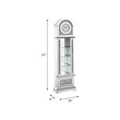 ACME Noralie Wood Frame Grandfather Clock with LED in Mirrored and Faux Diamonds