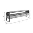 ACME Raziela Storage TV Stand in Concrete Gray and Black Metal Frame