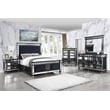 ACME Varian II 3-Drawer Wooden Nightstand in Black and Silver