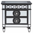 ACME Varian II 3-Drawer Wooden Nightstand in Black and Silver