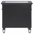 ACME Varian II 3-Drawer Wooden Nightstand in Black and Silver