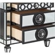 ACME Varian II 3-Drawer Wooden Nightstand in Black and Silver
