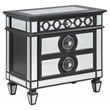 ACME Varian II 3-Drawer Wooden Nightstand in Black and Silver