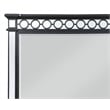 ACME Varian II Horizontal Rectangle Mirror in Black Wooden Frame and Silver