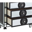 ACME Varian II 8-Drawer Dresser in Black Wooden Frame and Silver