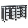 ACME Varian II 8-Drawer Dresser in Black Wooden Frame and Silver