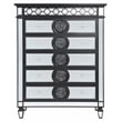 ACME Varian II 6-Drawer Chest in Black Wooden Frame and Silver