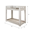 ACME Cedro Twin over Twin Bunk Bed with Wood Ladder in Weathered White