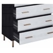 ACME Myles 4-Drawer Wooden Chest in Black and Silver and Gold