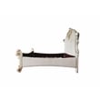 ACME Vendome California King Bed in Two Tone Ivory Fabric & Antique Pearl Finish