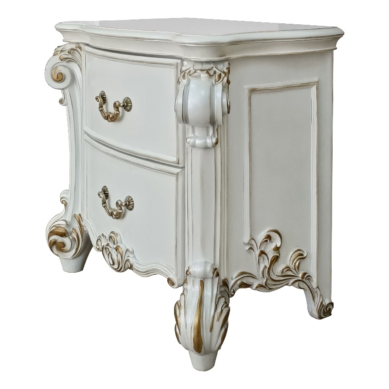 ACME Vendome 2-Drawer Wooden Nightstand in Antique Pearl