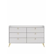 ACME Zeena 6-Drawer Wooden Dresser in White