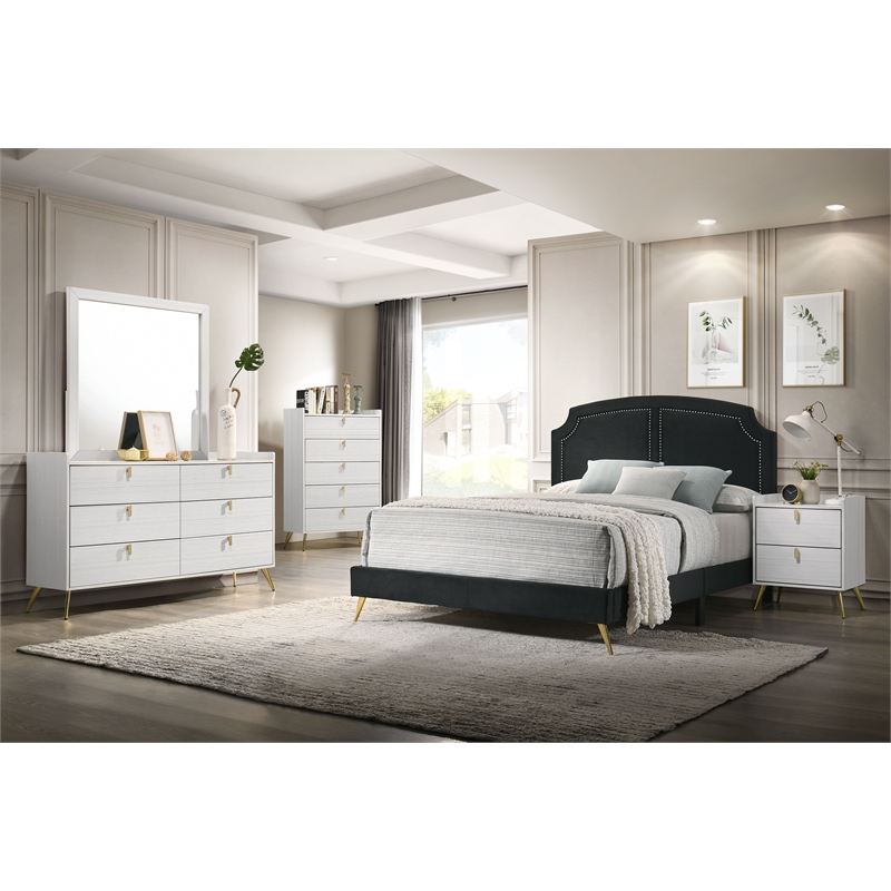ACME Zeena 6-Drawer Wooden Dresser in White