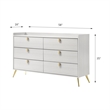 ACME Zeena 6-Drawer Wooden Dresser in White