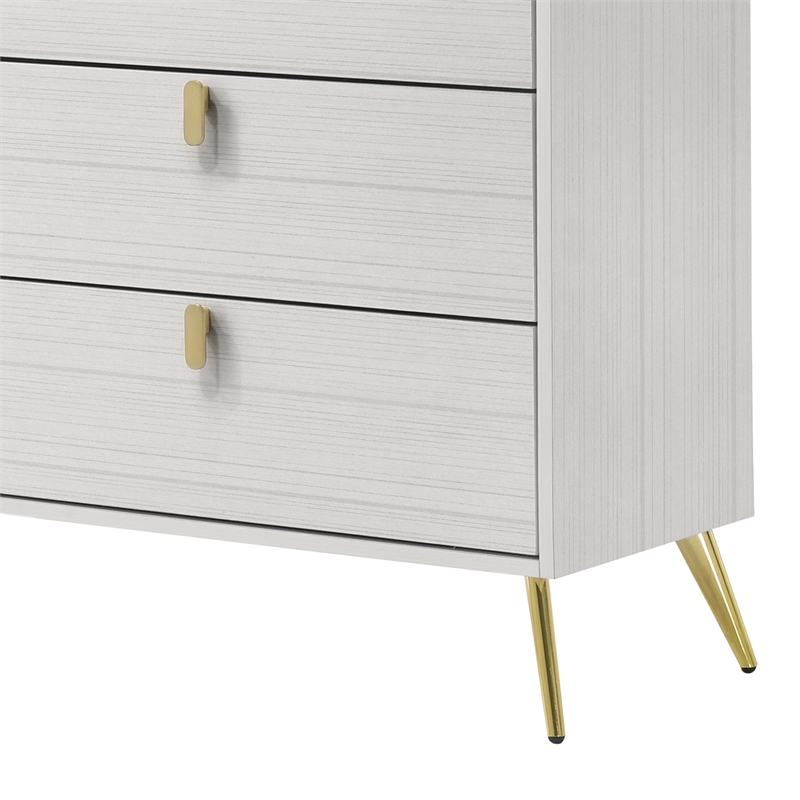 ACME Zeena 6-Drawer Wooden Dresser in White