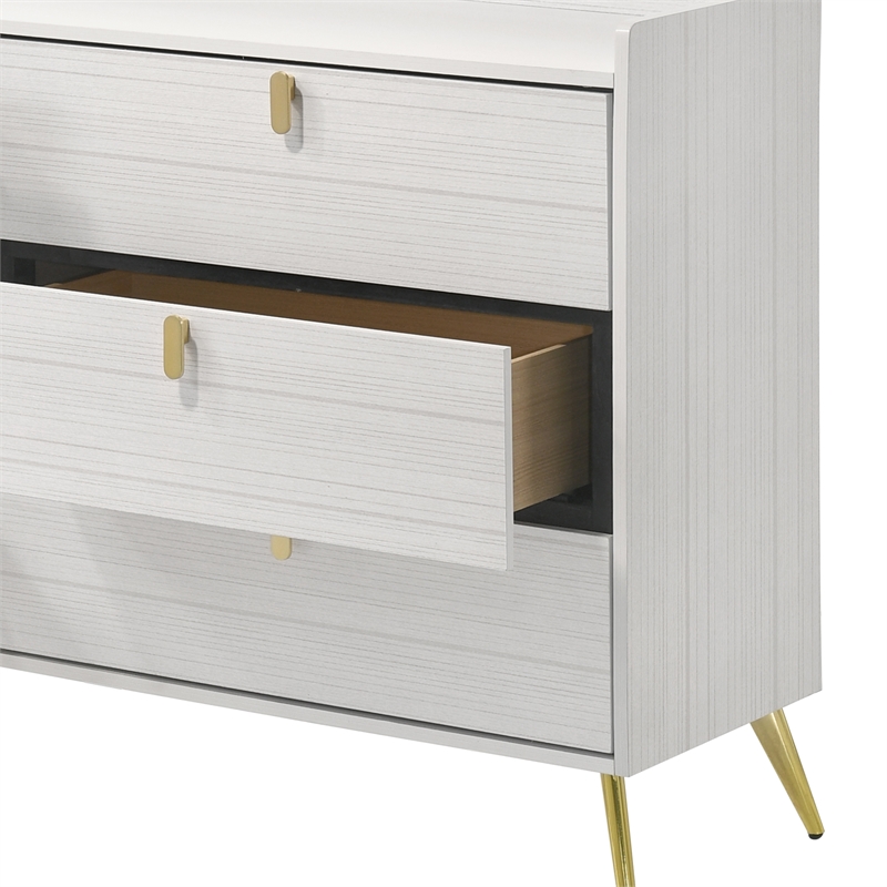 ACME Zeena 6-Drawer Wooden Dresser in White