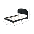ACME Zeena Eastern King Bed in Black Velvet